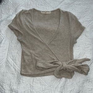 Urban outfitters tie front cropped top